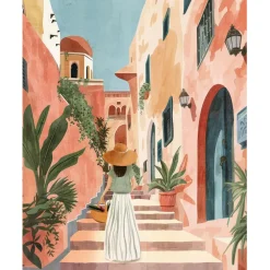 Fabrique de Styles Affiche femme ruelle 30x40cm* Cadres Déco Et Affiches