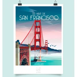 Fabrique de Styles Affiche ville San Francisco 42x59.4cm* Cadres Déco Et Affiches
