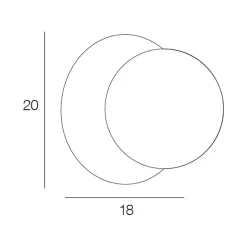 Fabrique de Styles Applique en metal doré et verre laiton d18cm blanc - Manor* Appliques