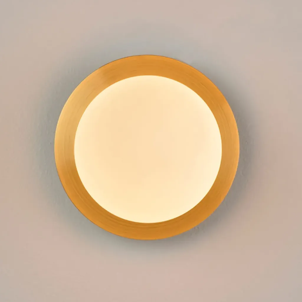 Fabrique de Styles Applique en metal doré et verre laiton d18cm blanc - Manor* Appliques