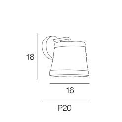 Fabrique de Styles Applique en métal naturel h18cm* Appliques