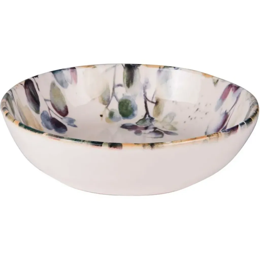 Fabrique de Styles Assiette à pates en faïence blanc d22cm - Garden* Assiettes