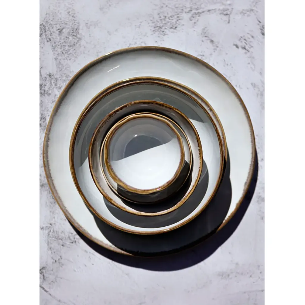 Fabrique de Styles Assiette a dessert en grès nacré d20cm - Nori* Assiettes