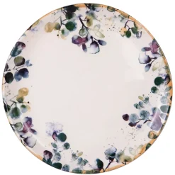 Fabrique de Styles Assiette plate en faïence blanc d27.5cm - Garden* Assiettes