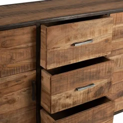 Fabrique de Styles Bahut en acacia et fer noir l150cm - Factory* Buffets Et Vitrines