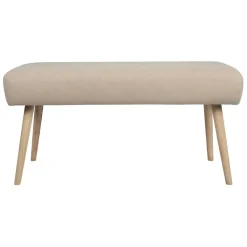 Fabrique de Styles Banc en lin coton et pin écru - Element* Bancs Et Banquettes