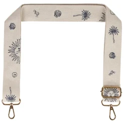 Fabrique de Styles Bandoulière brodée réglable en coton écru et* Accessoires Mode