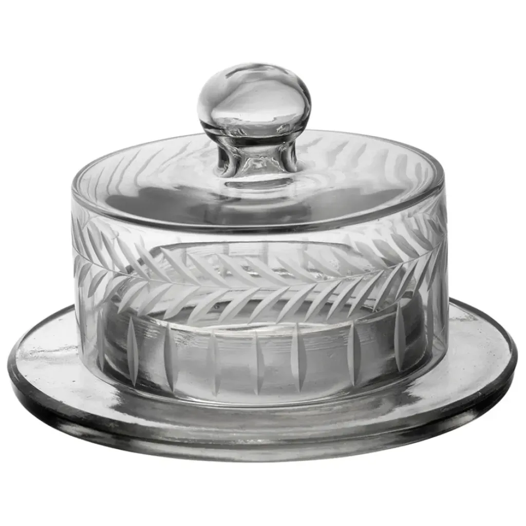 Fabrique de Styles Beurrier rond en verre d14cm - Azelie* Accessoires De Table
