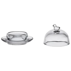 Fabrique de Styles Beurrier rond en verre - Moineau* Accessoires De Table