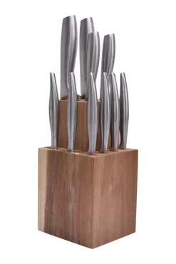 Fabrique de Styles Bloc couteaux fusal 10 pièces bloc en olivier* Couteaux De Cuisine