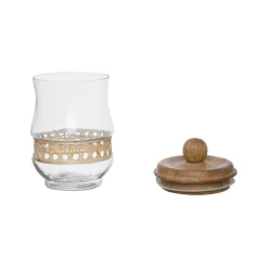 Fabrique de Styles Bocal en verre avec couvercle et rotin 75cl - Fantine* Pots Et Bocaux