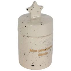 Fabrique de Styles Boite a dent bonheur en grès d4cm - Bonne Etoile*Enfant Déco