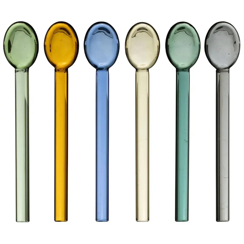 Fabrique de Styles Boite de 6 agitateurs a cocktail en verre l15cm - Colorea* Accessoires Vin Et Cocktails