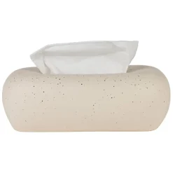 Fabrique de Styles Boîte à mouchoir en grès blanc moucheté - Klosen* Petits Objets Déco