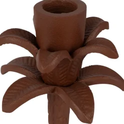 Fabrique de Styles Bougeoir palmier en aluminium h19cm - Tropic Etoil* Photophores, Bougeoirs Et Lanternes