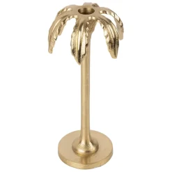 Fabrique de Styles Bougeoir palmier en aluminium h25cm - Tropic Etoil* Photophores, Bougeoirs Et Lanternes