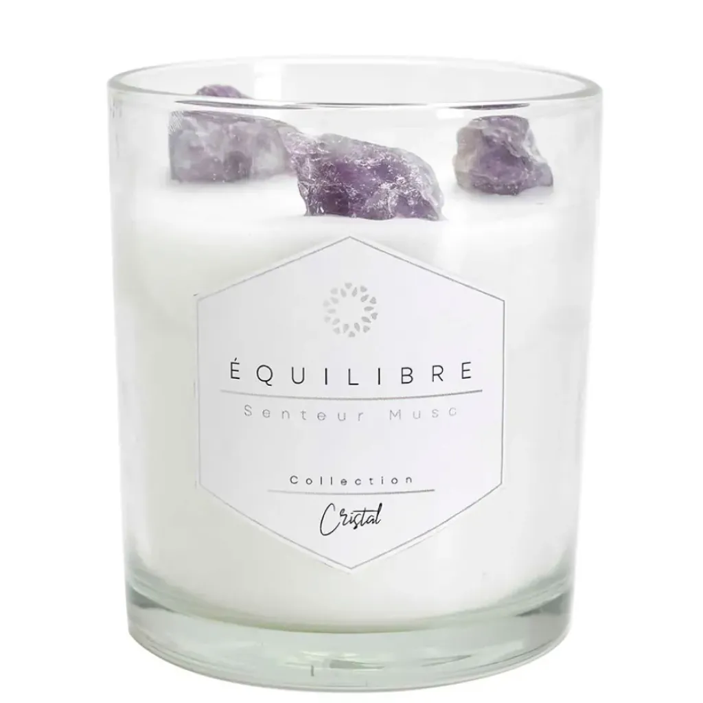 Fabrique de Styles Bougie parfumée Musc avec pierre 35h* Bougies Parfumées
