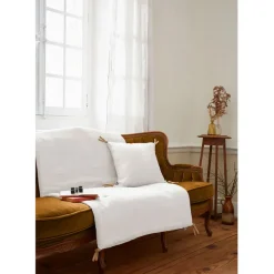 Fabrique de Styles Bout de lit en lin lavé 90x200cm - Soline* Couvre-lits