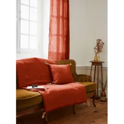 Fabrique de Styles Bout de lit en lin lavé 90x200cm - Soline* Couvre-lits