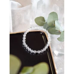 Fabrique de Styles Bracelet cristal de roche perles rondes 6mm* Bijoux Fantaisie