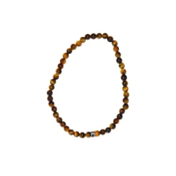 Fabrique de Styles Bracelet oeil de tigre perles rondes 4mm* Bijoux Fantaisie