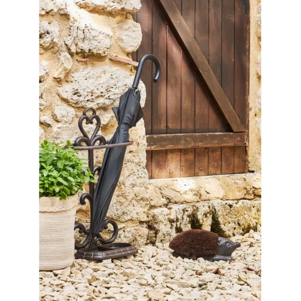 Fabrique de Styles Brosse à chaussures hérisson en fonte* Entretien Des Chaussures