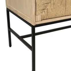 Fabrique de Styles Buffet 2 portes en naturel et noir h90cm - Kenda* Buffets Et Vitrines