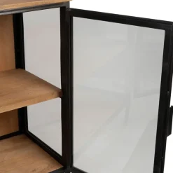 Fabrique de Styles Buffet bas 2 portes en manguier naturel et fer h90cm - Tucson* Buffets Et Vitrines