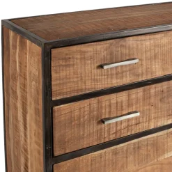 Fabrique de Styles Buffet bas en acacia et fer 2 portes H105cm -Factory* Buffets Et Vitrines