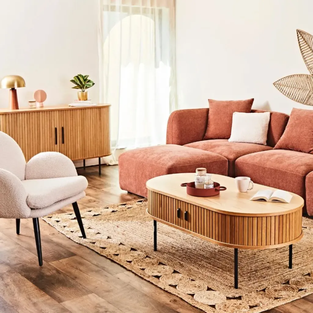 Fabrique de Styles Buffet en placage chêne 140x45cm - nola* Buffets Et Vitrines