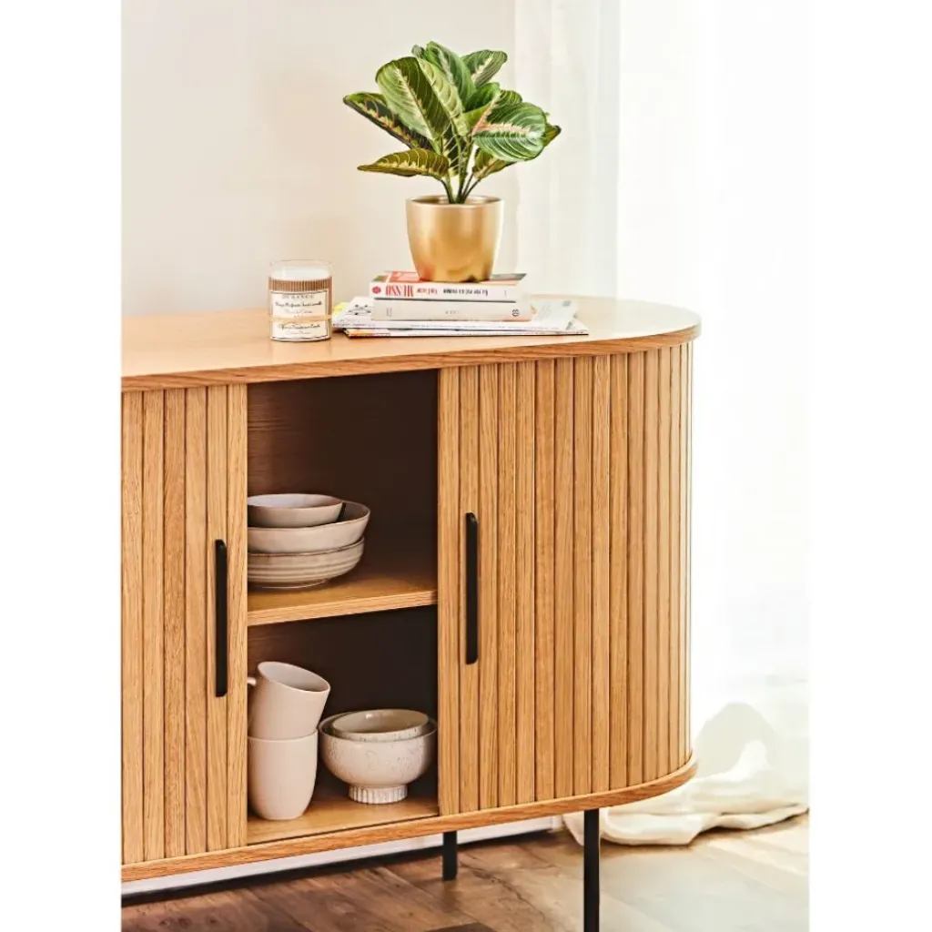 Fabrique de Styles Buffet en placage chêne 140x45cm - nola* Buffets Et Vitrines