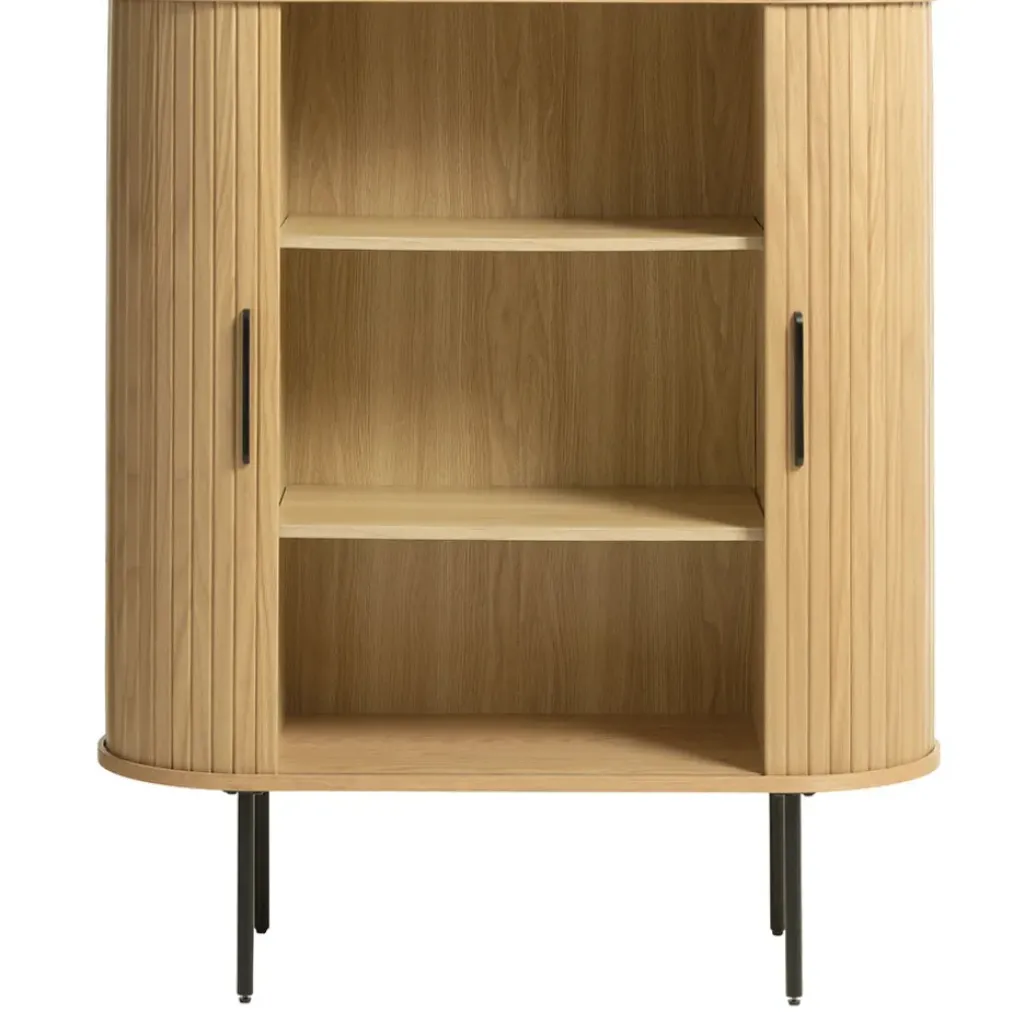 Fabrique de Styles Buffet placage chêne 3 étagères h118cm - nola* Buffets Et Vitrines