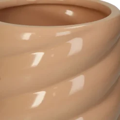 Fabrique de Styles Cache-pot torsadé en grès rose d14cm* Cache-pots Et Supports