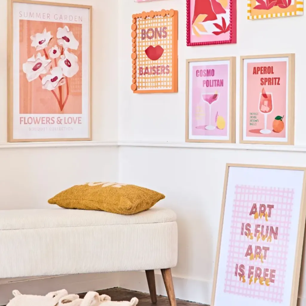 Fabrique de Styles Cadre avec affiche "Cosmopolitan" chêne clair 30x40cm - Lario* Cadres Déco Et Affiches