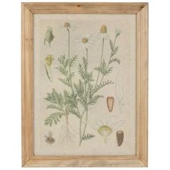 Fabrique de Styles Cadre déco margueritte en tissu et bois 33x43cm* Cadres Déco Et Affiches