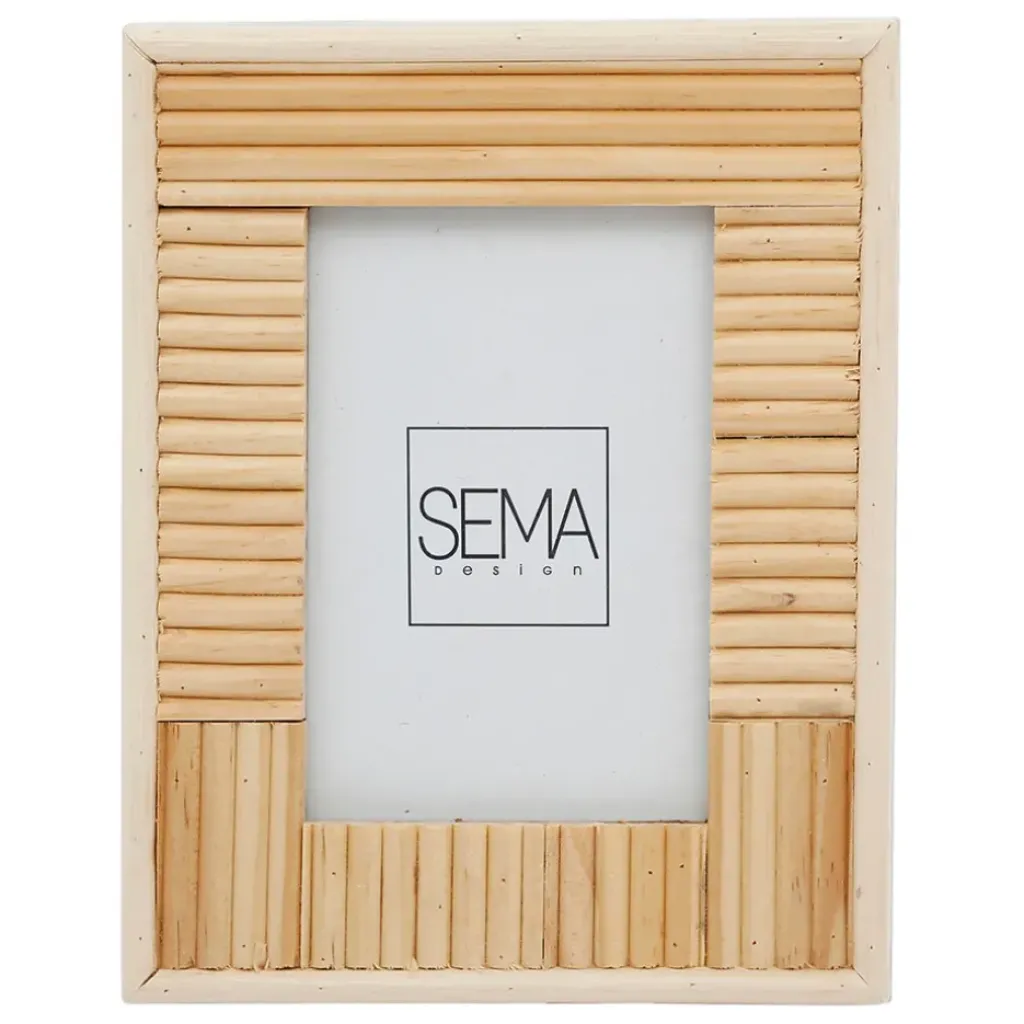 Fabrique de Styles Cadre photo en rotin -blue sand* Cadres Déco Et Affiches