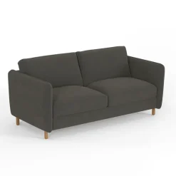 Fabrique de Styles Canapé convertible 2 places Bultex Gustave - Velours Vintage - Adore Anthracite* Canapés Convertibles