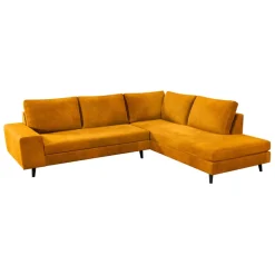 Fabrique de Styles Canapé d'angle droit 5 places André - effet velours - Seven emerald* Canapés D'angle