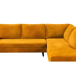 Fabrique de Styles Canapé d'angle droit 5 places André - effet velours - Seven emerald* Canapés D'angle