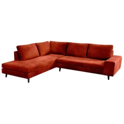 Fabrique de Styles Canapé d'angle droit 5 places André - effet velours - Seven emerald* Canapés D'angle