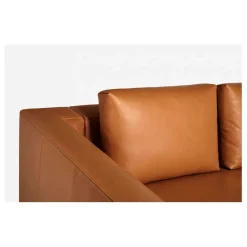 Fabrique de Styles Canapé fixe 3 places en cuir vintage cognac - Montino* Canapés Fixes