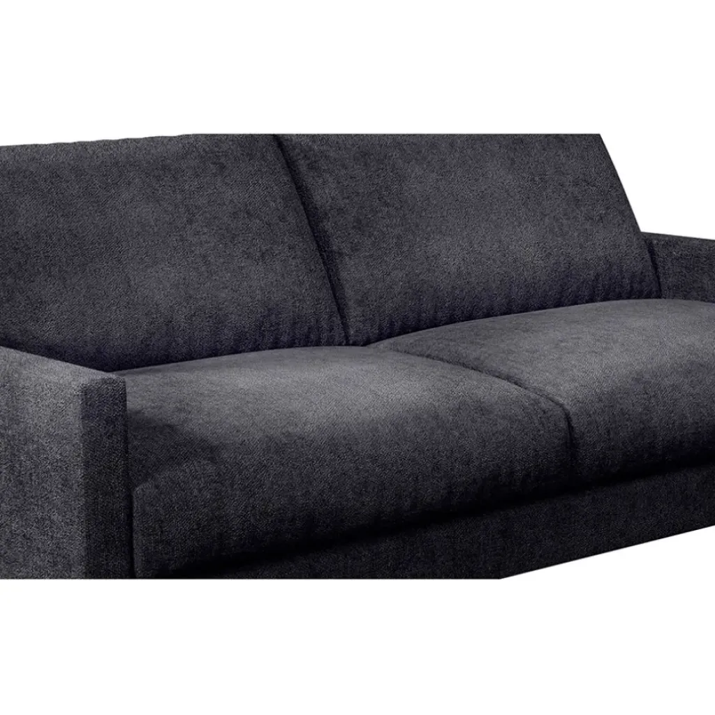 Fabrique de Styles Canapé fixe 3 places Gaspard - Velours Texturé - Dany Bleu grisé* Canapés Fixes