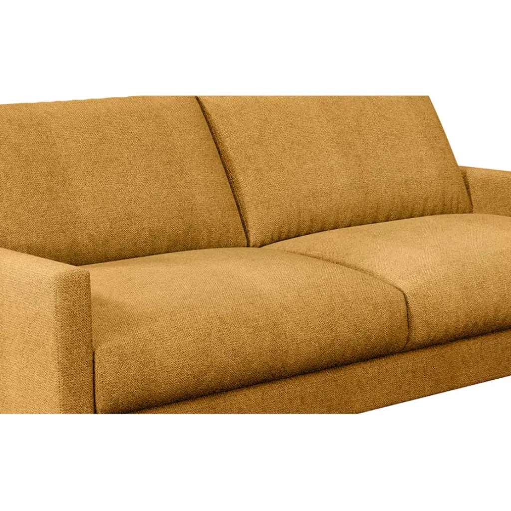 Fabrique de Styles Canapé fixe 3 places Gaspard - Tissu Texturé - Crown Moutarde* Canapés Fixes