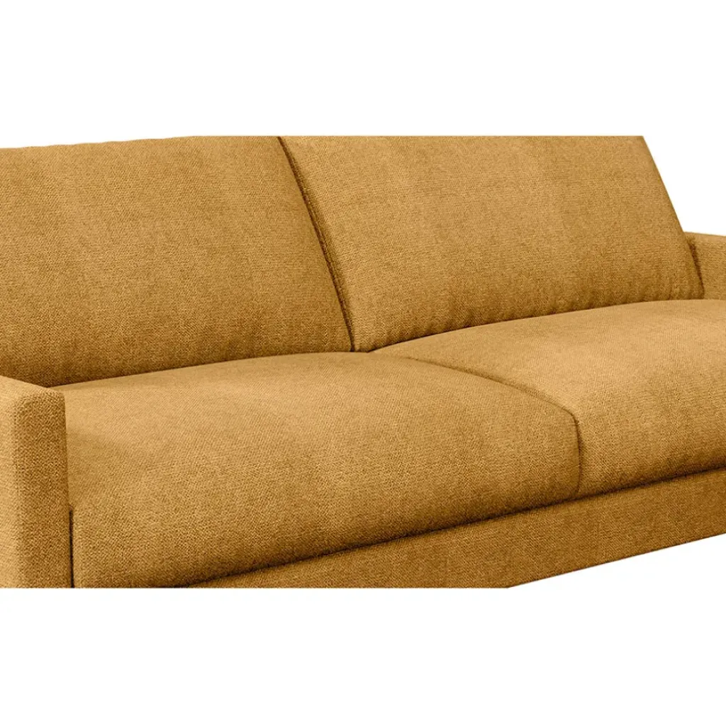 Fabrique de Styles Canapé fixe 3 places Gaspard - Tissu Texturé - Crown Moutarde* Canapés Fixes