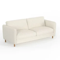 Fabrique de Styles Canapé fixe 4 places Gustave - Velours Texturé - Dany Ecru* Canapés Fixes