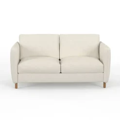 Fabrique de Styles Canapé fixe 4 places Gustave - Velours Texturé - Dany Ecru* Canapés Fixes