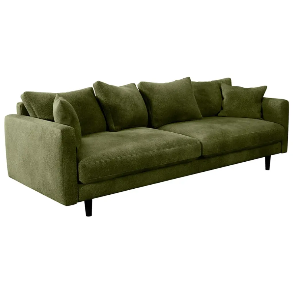 Fabrique de Styles Canapé fixe 4 places Marius - Effet Velours - Seven Turtle* Canapés Fixes