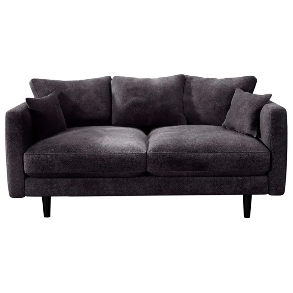 Fabrique de Styles Canapé fixe 4 places Marius - Effet Velours - Seven Turtle* Canapés Fixes