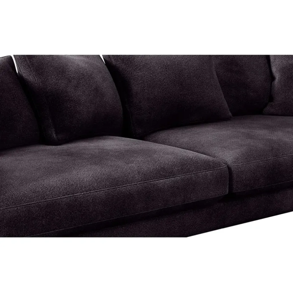 Fabrique de Styles Canapé fixe 4 places Marius - Effet Velours - Seven Turtle* Canapés Fixes