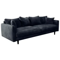 Fabrique de Styles Canapé fixe 4 places Marius - Effet Velours - Seven Turtle* Canapés Fixes